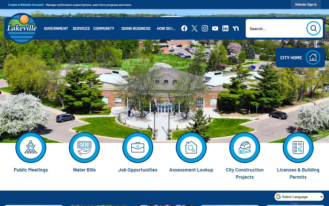 Lakeville Minnesota city website - police records access