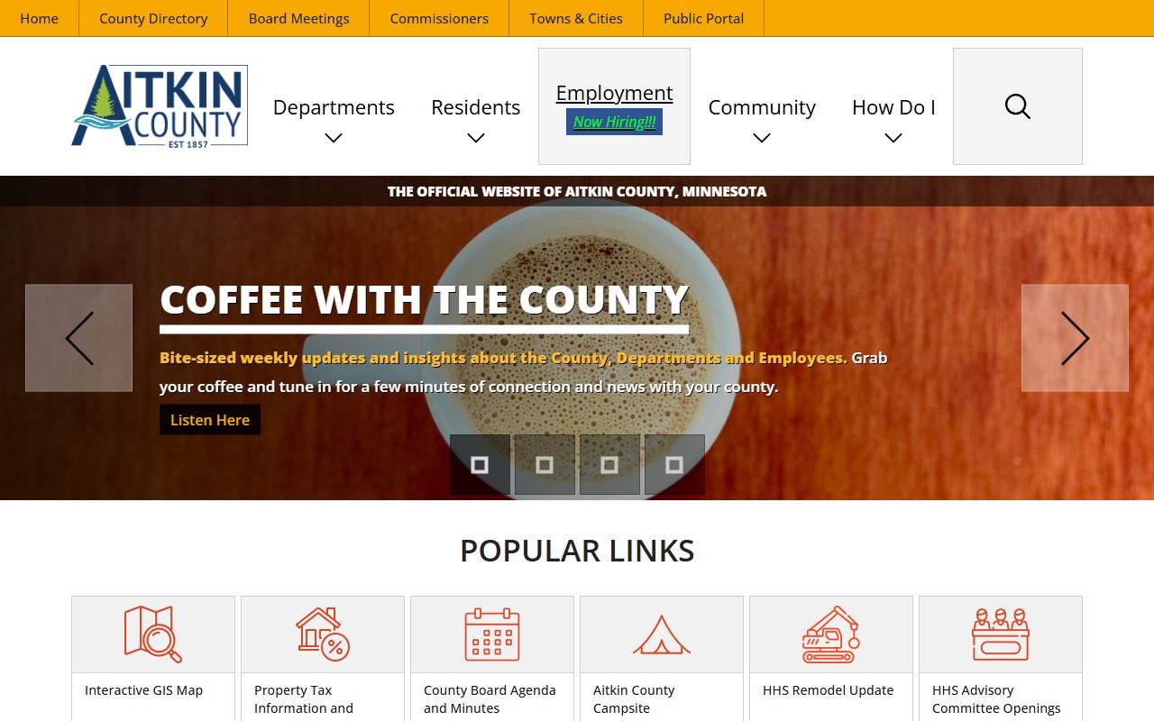 Aitkin County homepage sheriff police records