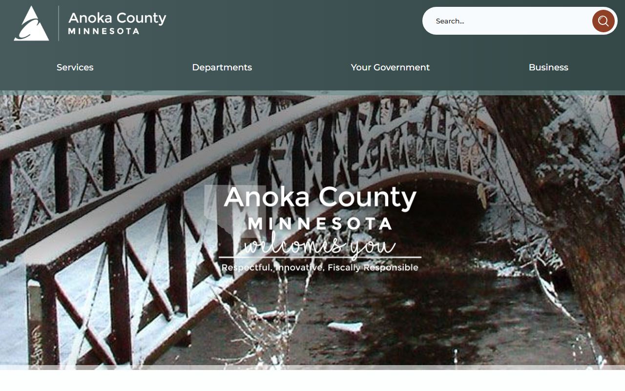Anoka County homepage county offices police records