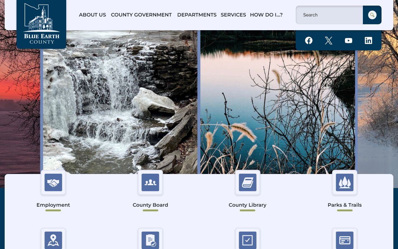 Blue Earth County homepage police records