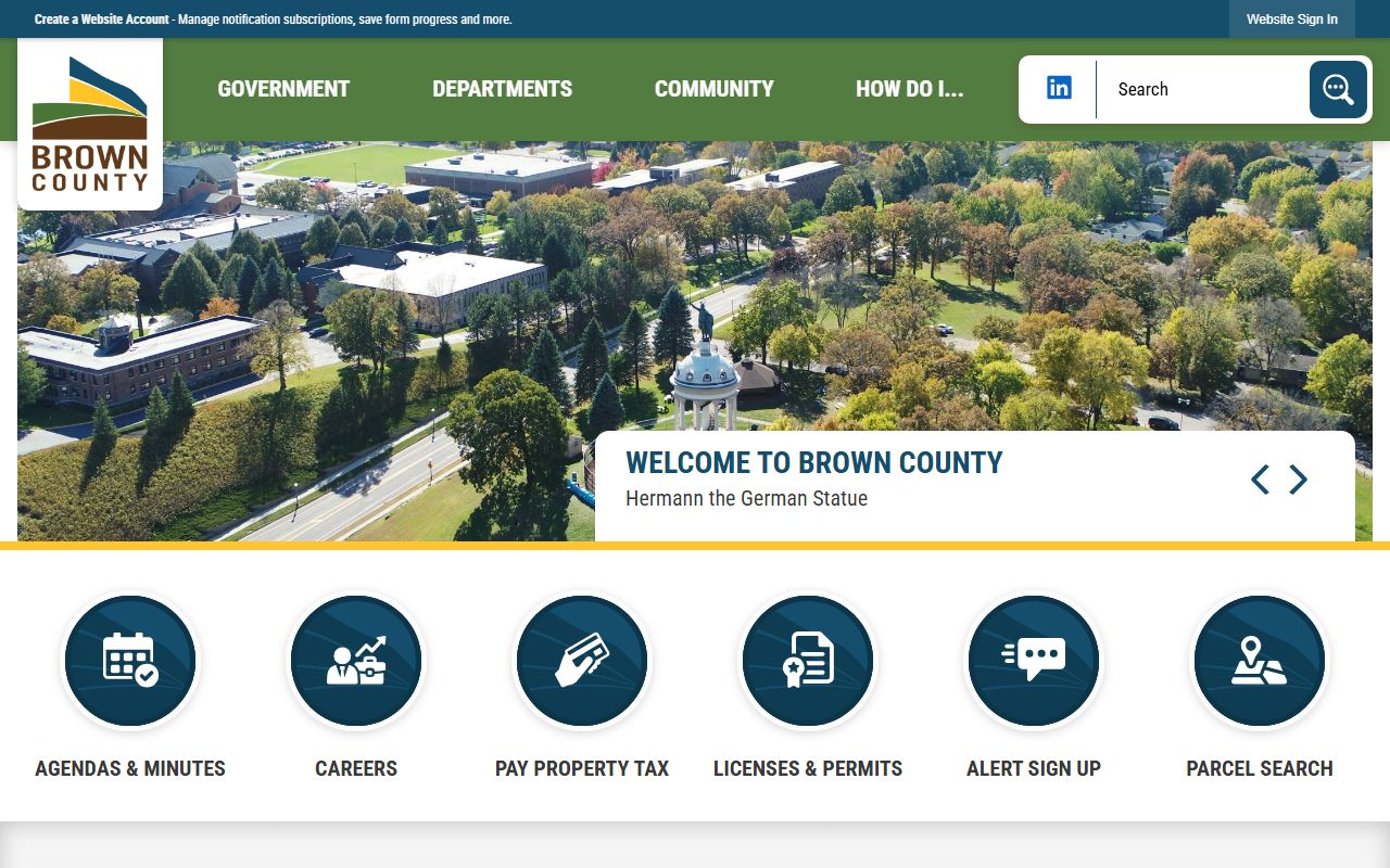 Brown County homepage police records