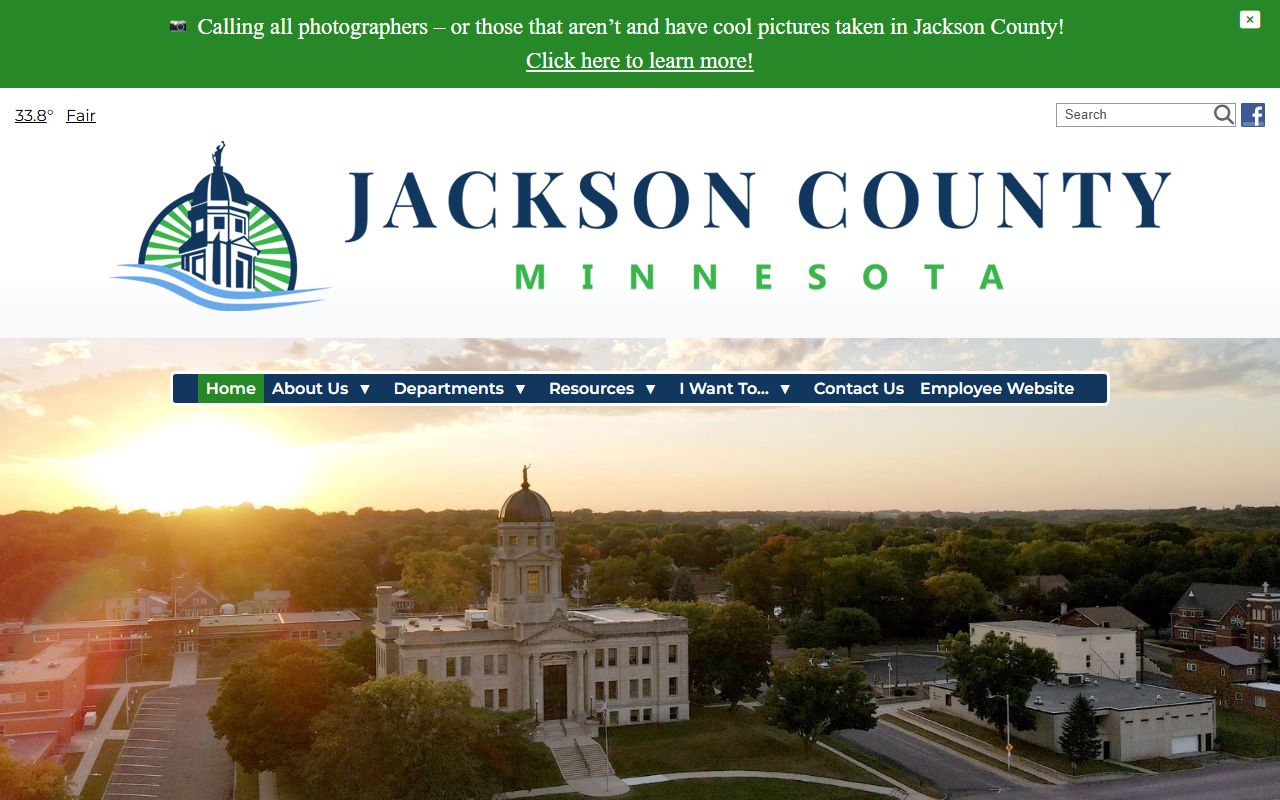 Jackson County homepage showing police records access