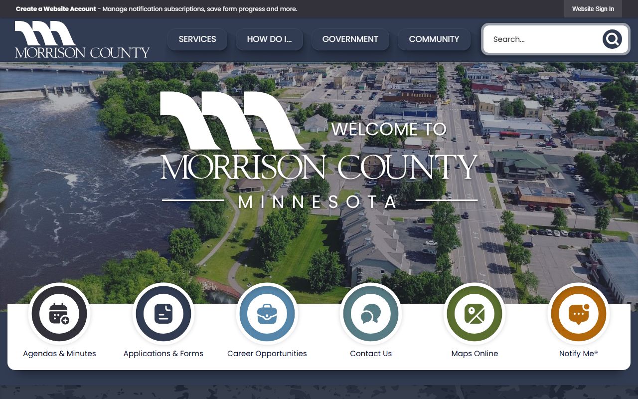 Morrison County homepage for police records