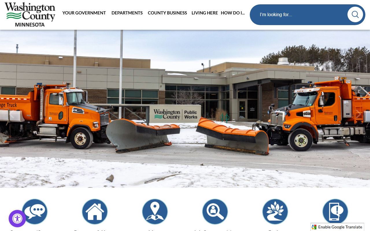 Washington County homepage county resources police records